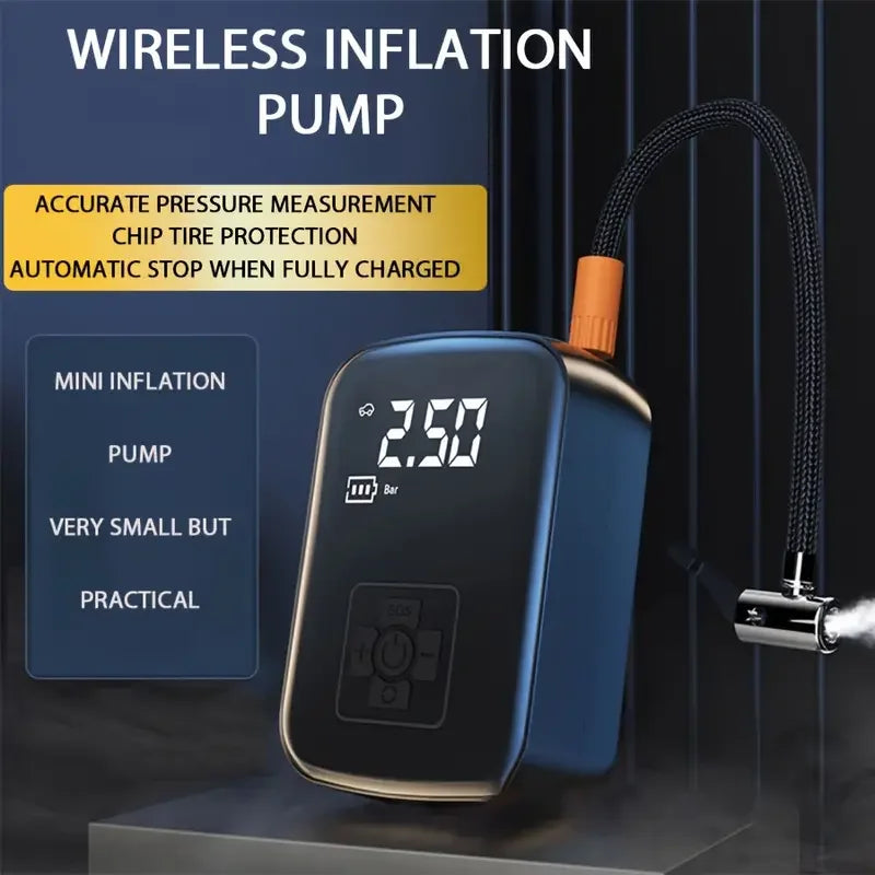 AirPro™ 150 PSI Cordless Tire Inflator – Portable Air Compressor for Cars, Motorcycles & Bikes