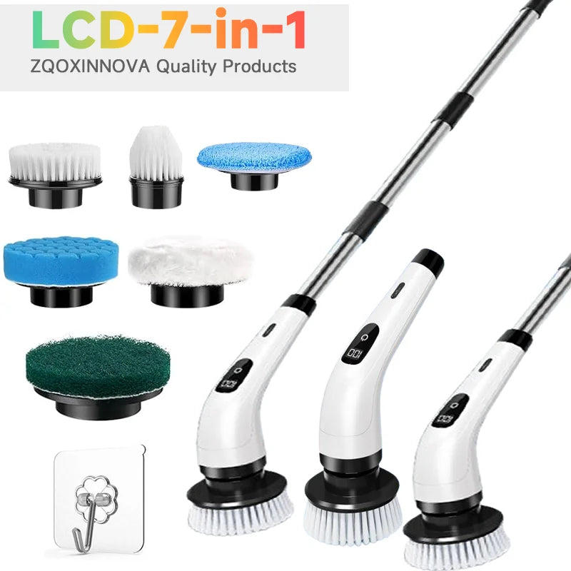 7-in-1 Electric Spin Scrubber – Cordless Cleaning Brush