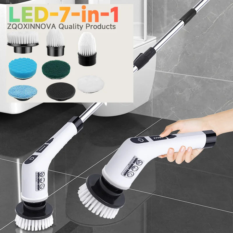 7-in-1 Electric Spin Scrubber – Cordless Cleaning Brush